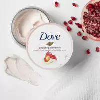 红石榴225g*1罐 德国原装多芬dove身体磨砂膏冰淇淋石榴籽磨砂膏滋润保湿225ml