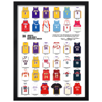 科比球衣合集+赠6寸科比罚球 11寸 黑色 23x33cm 科比球衣纪念相框24号8号装饰画海报壁画曼巴周边装裱纪念品