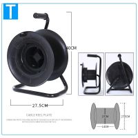 T黑加强防摔塑料[光盘] 移动电缆盘线盘绕线盘空盘卷线盘线缆盘拖线盘线轴电线盘收线器