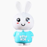 蓝色裸机送遥控器 儿童智能机器人早教学习机陪伴语音对讲同步课程MP3故事机