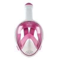粉色SM (经典款) 浮潜三宝潜水面罩成人儿童游泳装备防雾面罩全干式呼吸器浮潜面罩