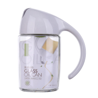 灰色(300ml) 家用酱油醋调料瓶生抽玻璃防漏创意欧式厨房用油罐装油罐带盖油壶