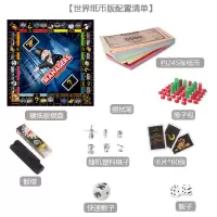 世界[纸币版] 正版乐星大富翁游戏棋豪华升级版大号世界之旅经典版成人儿童桌游