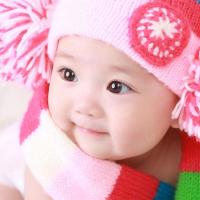 桔红色主图60x40厘米 可爱女宝宝墙画 胎教漂亮 海报男女宝宝图片结婚房墙贴画娃娃画