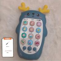 牙胶可咬王子蓝[没送电池] 送背带+螺丝刀 婴儿可咬牙胶仿真手机充电电话机音乐早教故事机益智玩具0-3岁