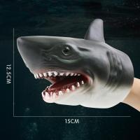 鲨鱼软胶手偶 恐龙手偶手套软胶儿童仿真鲨鱼鲨臂三角龙霸王龙男孩玩具玩偶女孩