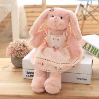 粉红色-裙子兔 40厘米 兔宝宝女孩安抚小兔子娃娃公仔玩偶布娃娃毛绒玩具小白兔生日礼物