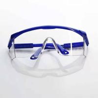 多功能护目镜透明防飞沫劳保护目镜抗冲击防飞溅防尘防风沙眼镜 蓝色