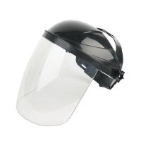 头戴式电焊面罩防护焊工焊接焊帽紫外线面具防烤脸切割打磨骑行 透明款.