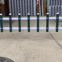 pvc草坪围栏塑料小栅栏户外花园绿化防护塑钢围栏隔离栏杆30公分 纯白色 30cm