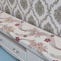 PVC电视柜台布茶几塑料桌布防水防烫床头柜鞋柜冰箱盖布欧式田园 发泡124-防水 48*60床头柜