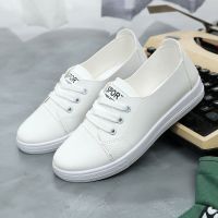 2021新款小白鞋女学生韩版舒适百搭轻便软底单鞋休闲防滑平底板鞋 白色 2008 34 [偏小半码,建议拍大]