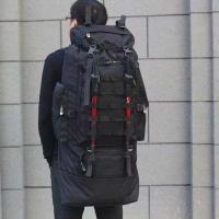 100L户外登山包男背包防水轻便旅行包超大容量打工行李包旅游出差 黑色