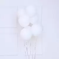 DIY气球布置 黑白色时尚派对气球 生日婚礼派对装饰彩色气球批发 白色20只