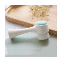 3D双面洗脸刷软毛硅胶洗脸仪家用手动洁面刷洗脸深层清洁毛孔 蓝色 直径44cm