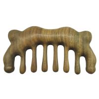 绿檀木经络按摩梳头疗玉檀香木梳子刮痧通乳全身男女养生脱发防 绿小鹿