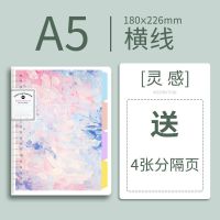 励志文字笔记本子可拆卸活页本b5塑料横线A4简约ins风学生线圈本 A5灵感