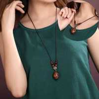 毛衣链长款复古风天珠吊坠女简约装饰品百搭挂件配饰民族风项链冬 可调节(85厘米)