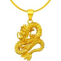 越南沙金久不掉色吊坠首饰沙金 葫芦镀金挂坠女款项链钥匙扣礼物 龙吊坠