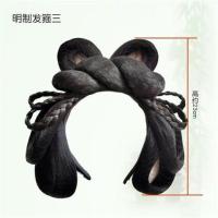 汉服假发发箍一体古装发卡发髻头套百搭发带古风懒人自然蝴蝶发包 明制发箍三
