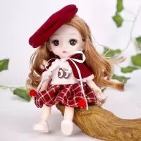 8分bjd17厘米可爱芭比娃娃公主套装衣服可换装13关节公主女孩玩具 WA-B 单买娃娃衣服