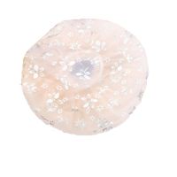 双层防水浴帽加厚淋浴帽成人女沐浴帽厨房防油烟帽子洗澡洗头帽 (烫银小花)浅橘色