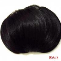 良元假发包韩版丸子头扎高新娘盘头拉扣式发包赫本同款发髻花苞头 黑色1B