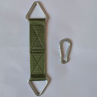 单杠挂带 挂钩 吊秋千 悬挂沙袋多功能 吊环 牢固性 拳击沙袋配件 军绿色 38厘米长度的加厚挂带(送大挂钩)