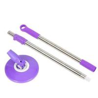 百家好世拖把杆通用旋转拖把杆手压拖把桶拖布杆拖把头拖地杆加粗 紫色大杆+盘