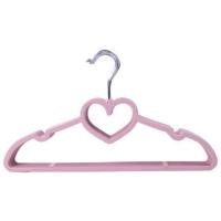 少女心衣架蝴蝶结女士衣架学生衣架宿舍衣架晒衣架家用无痕防滑 粉红色心形 5个装