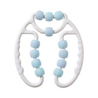 十二轮环形夹小腿部多功能按摩器肌放松天鹅颈按摩滚轮轴瘦腿神器 星空蓝