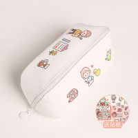 笔袋女简约大容量日系笔袋学生初中生文具盒女小学生ins潮少女创 牛奶白