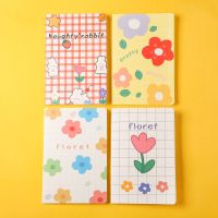 20本韩国学生文具A5大本子软面抄笔记本可爱车线本批发复古风学生 32Kins小花4本