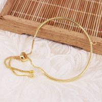 古风镂空宫铃球吊坠手镯手链 随身景泰蓝宫铃手环diy宫廷汉服配饰 金色手镯单个件