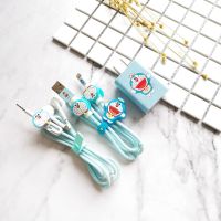 VIVO S12/S10/S9/S7/X60 Pro数据线保护套X50充电器耳机缠绕线绳 卡通哆啦A梦