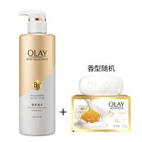 OLAY玉兰油烟酰胺精华沐浴露玻尿酸莹亮滋养沐浴乳丝滑紧致沐浴液 OLAY烟酰胺精华沐浴露 滋养500mL+香皂125g