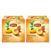 立顿热泡水果茶蜜桃芒果独立三角茶包装组合装10包1盒 共22包年货 蜜桃芒果红茶 2盒