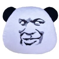 表情包张学友金馆长搞怪熊猫头毛绒玩具暖手表情滑稽抱枕靠垫头套 大表哥 32CM抱枕送挂件