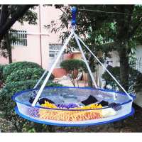 [双层大号1/3个装]防风晾衣篮折叠晒衣架袜子内衣晒衣篮储物篮 单层晒衣篮