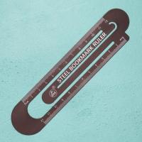 橡皮章尺子留白搓衣板华夫格辅助工具书签素色简约经典黑白色 黑色(12cm)