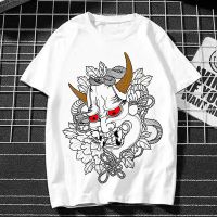 2021夏季三面佛衣服社会纹身图案关公韩版潮流精神小伙短袖T恤潮 红眼般若 120CM 厘米