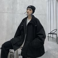棒球服外套酷潮女百搭春秋季新款韩版宽松ins港风学生炸街夹克衫 黑色[纯色5523款] S 建议95斤内