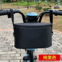 电动车前置挂物包电动电瓶车摩托车收纳车把包自行车头置物袋挂包 挂兜**纯黑色
