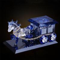 汽车摆件 车载香水高档新款马车摆件 车内中控台装饰用品大全 蓝色马车(送香水 防滑垫)