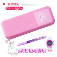 流沙女孩文具盒可爱铅笔盒独角兽樱花雨少女ins潮铅笔盒笔袋女男 159非流沙粉兔 无赠品