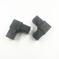 25*25不锈钢方管直角连接件二通塑料角码L型塑料转角配件货架紧固 塑料方管配件 10个单价
