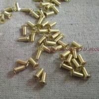 2.5毫米3毫米粗螺丝箱包配件插锁专用螺丝女包锁扣螺丝包锁体螺丝 金色5颗 4*2.5*3+5*3*3毫米