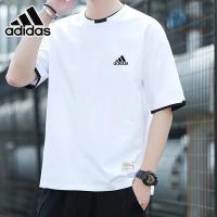 品牌店男士短袖白色T恤棉质新款夏季宽松半袖潮流上衣男装短t AD2130白色 M