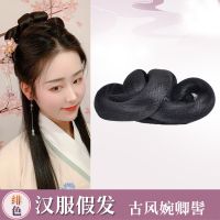古装汉服假发女可弯曲头顶发髻婉卿髻COS古风仙女简单小清新发包 汉服婉卿发髻