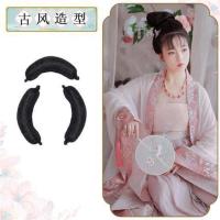 古风假发包唐风汉服拍摄COS小仙女造型圆牛角灵蛇垫发包飞天发髻 圆牛角组合